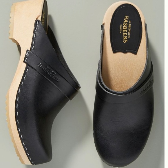 Anthropologie Shoes - Anthro/Swedish Hasbeens Leather Clogs